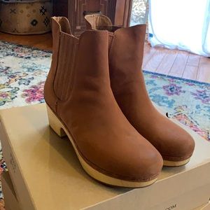Rust color Frye Odessa Clog Boots